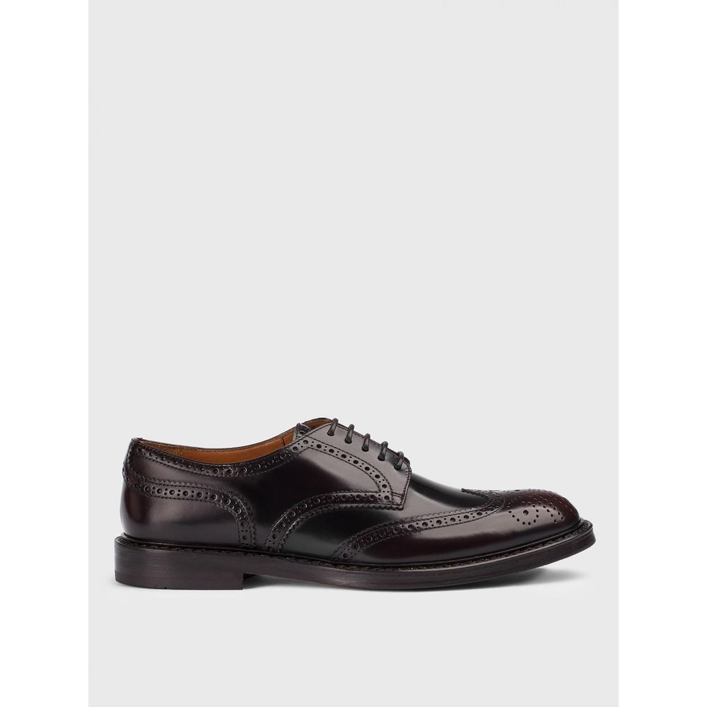 Doucal's Brown Leather Oxfords - Timeless Brogue Design