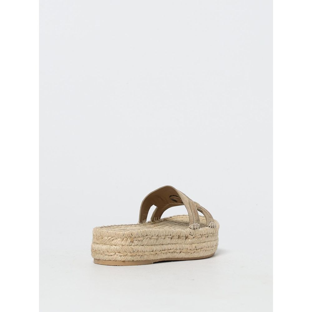 Espadrilles Versace en jute beige