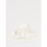 Borsalino White Paper Straw Sunhat