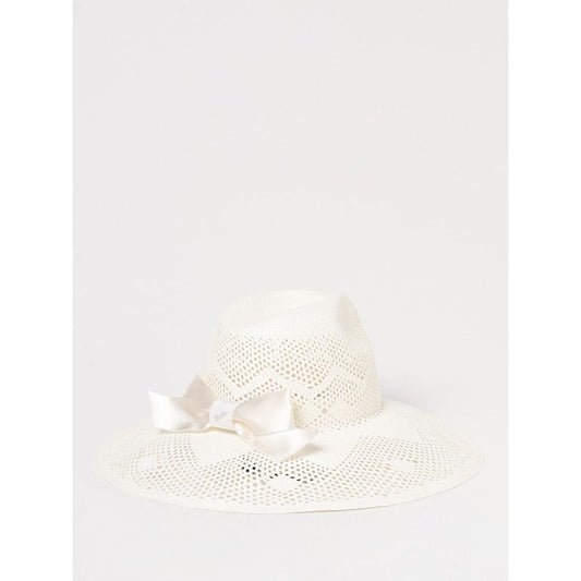 Chapeau de soleil Borsalino en paille blanche