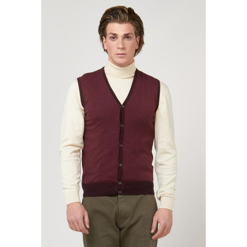 Gas Bordeaux Cotton Waistcoat - Elegant and Versatile