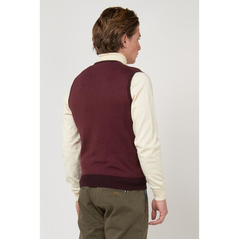 Gas Bordeaux Cotton Waistcoat - Elegant and Versatile