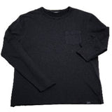 Gas Black Cotton Long Sleeve T-Shirt for Men