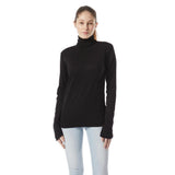 Gas Black Cotton Turtleneck - Chic Comfort for Women
