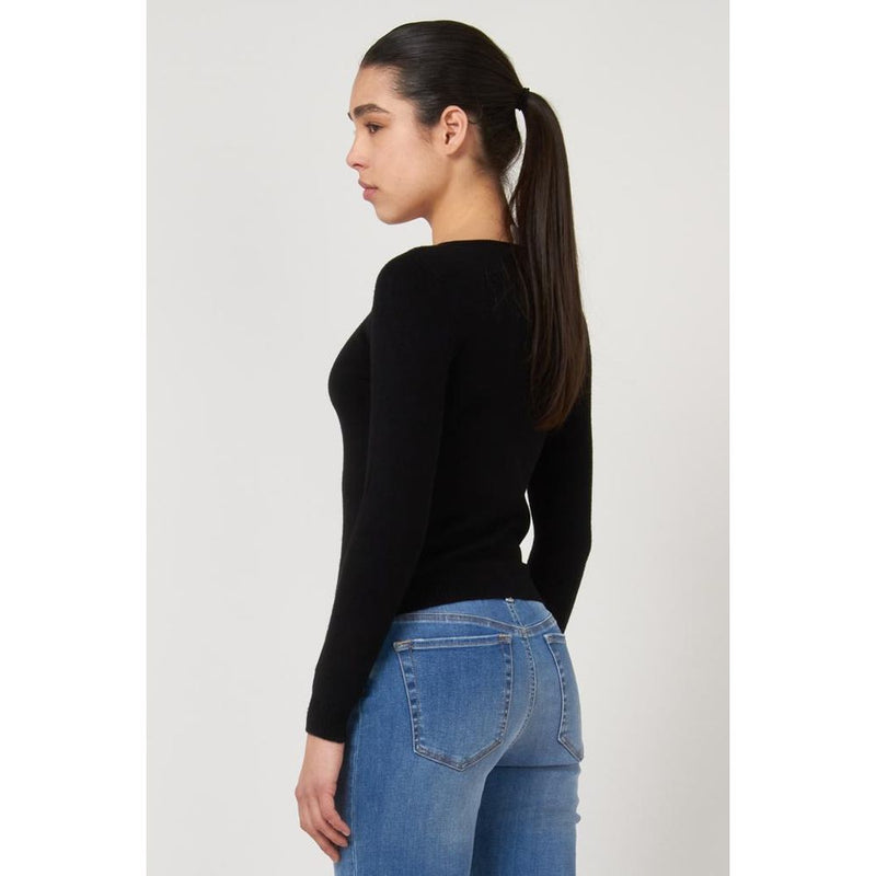 Gas Black Viscose Sweatshirt for Women - Chic & Comfortable