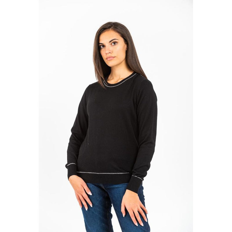 Gas Black Cashmere Sweater - Elegant Comfort for Women