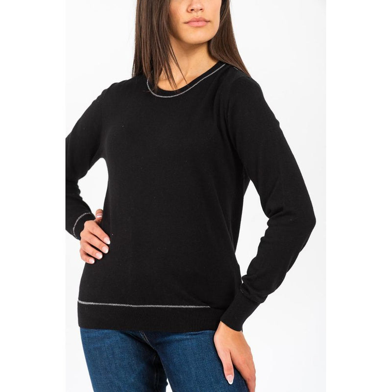 Gas Black Cashmere Sweater - Elegant Comfort for Women