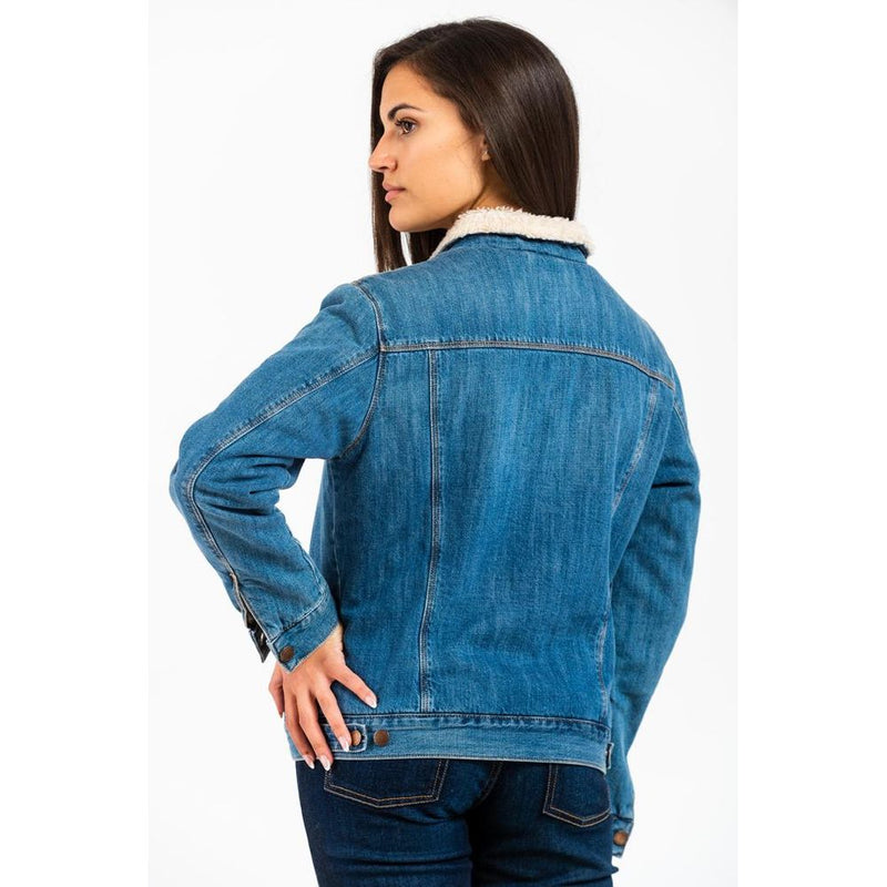 Gas Blue Cotton Denim Jacket for Women - Stylish & Versatile