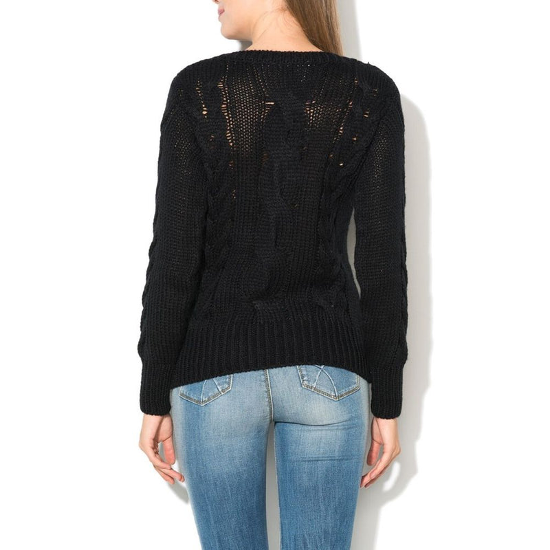 Gas Black Wool Sweatshirt - Chic Comfort for Trendsetters