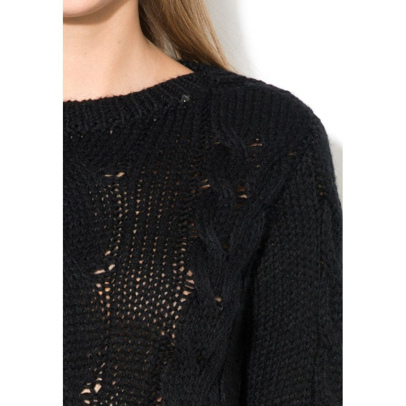 Gas Black Wool Sweatshirt - Chic Comfort for Trendsetters