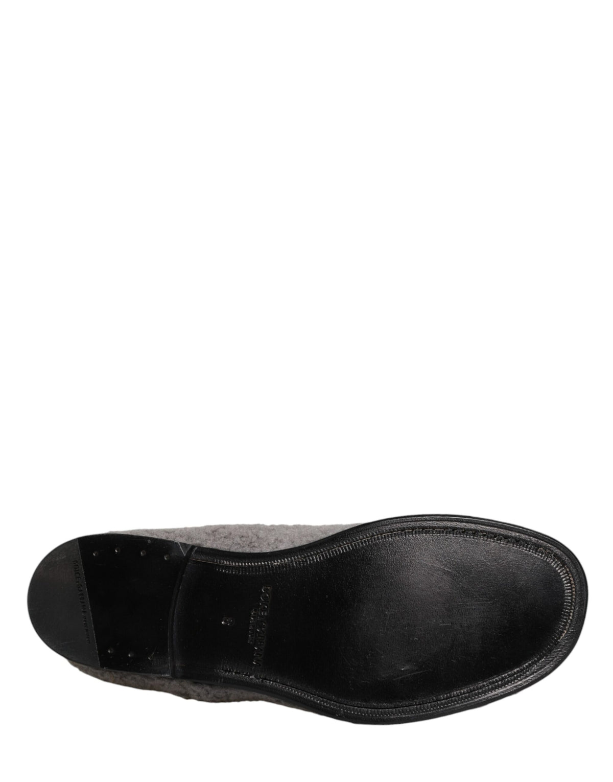 Dolce & Gabbana Gray Fleece Lace Up Derby Dress Shoes for Men