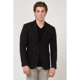 Gas Black Polyester Blazer for Men