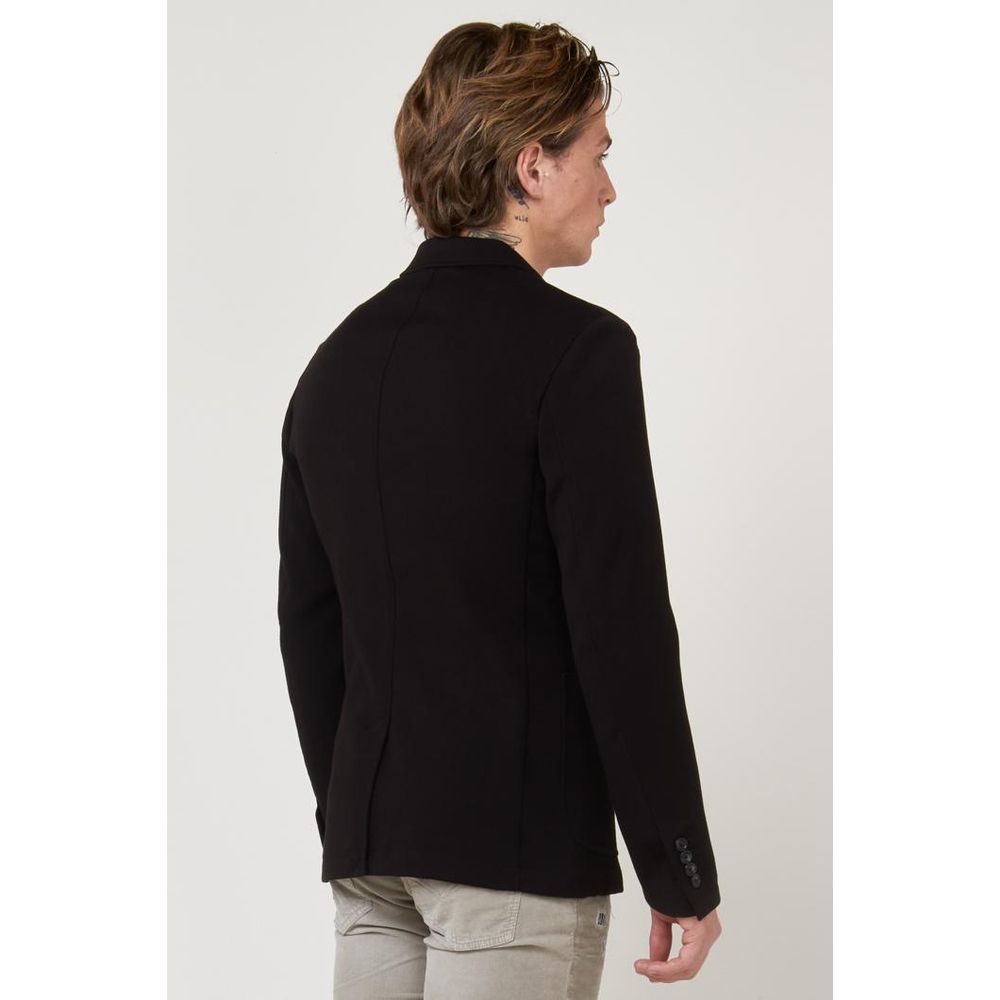 Gas Black Polyester Blazer for Men - IT54 | XL