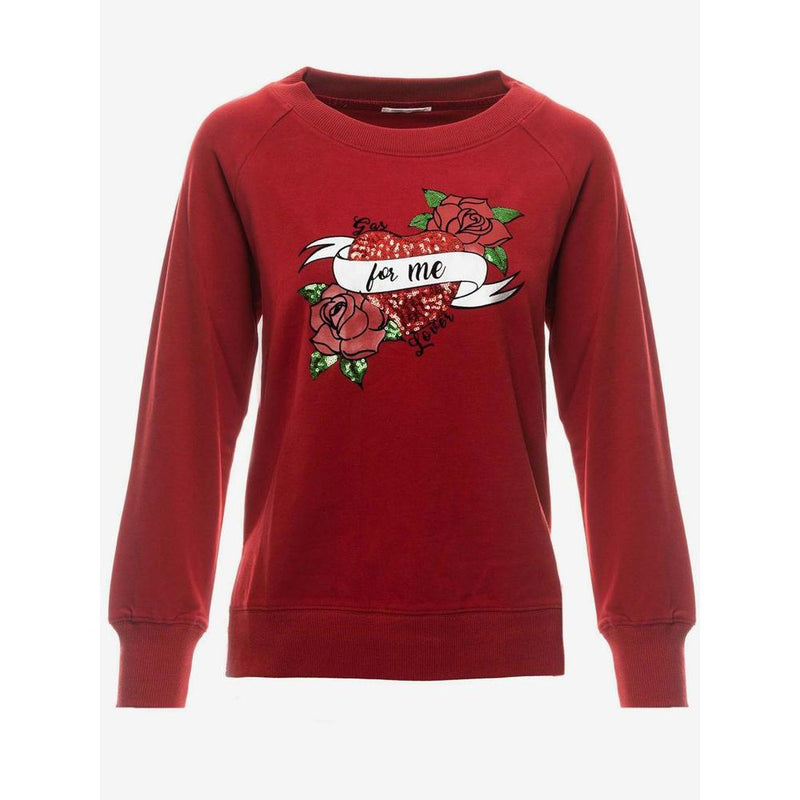 Gas Gray Cotton Sweatshirt for Women