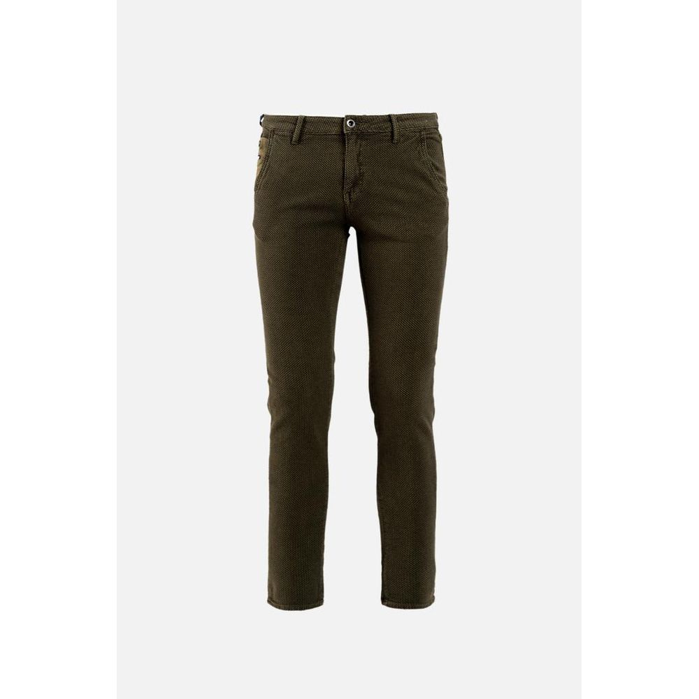Gas Elmwood Brown Cotton Casual Pants for Men