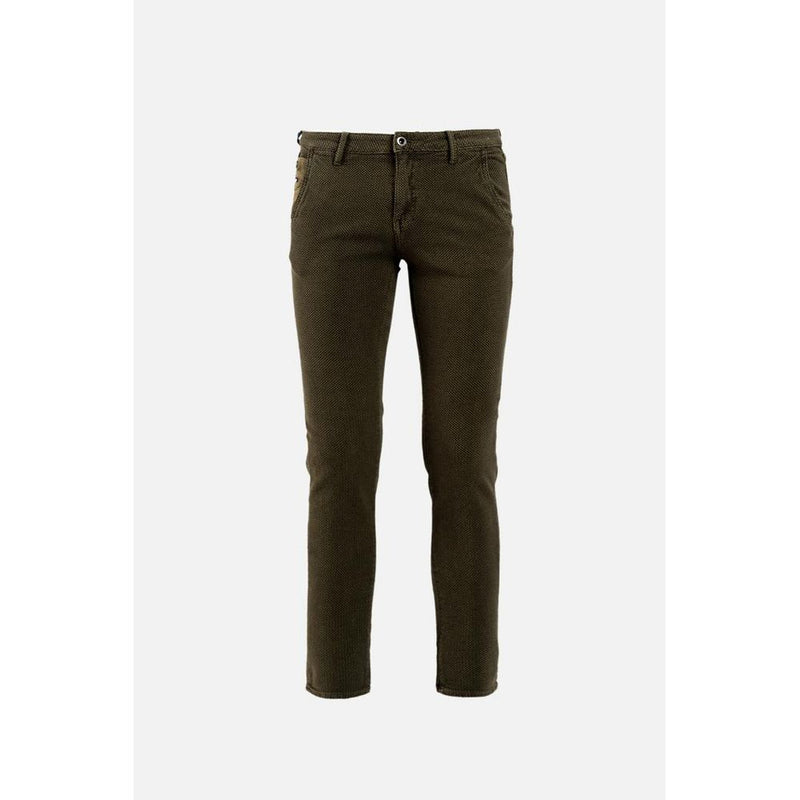 Gas Elmwood Brown Cotton Casual Pants for Men
