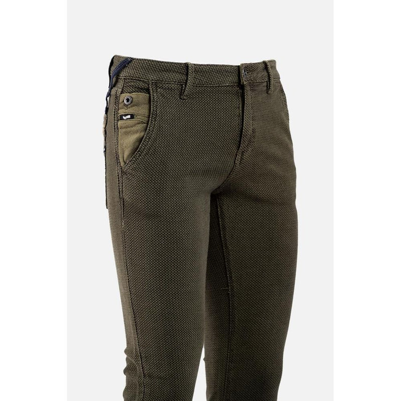 Gas Elmwood Brown Cotton Casual Pants for Men
