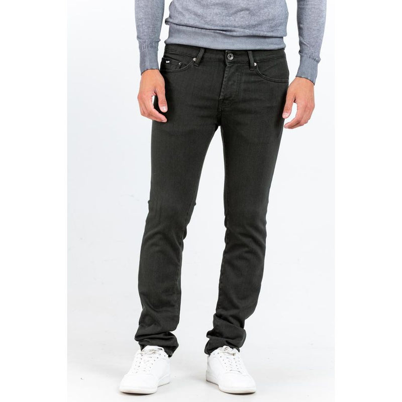 Gas Green Cotton Slim Fit Jeans for Men