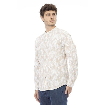 Baldinini Trend Beige Katoenen T-shirt met lange mouwen
