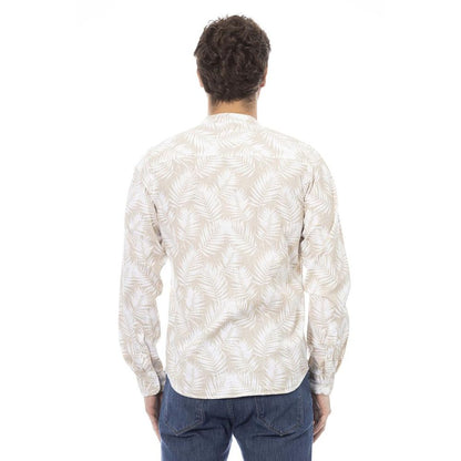 Baldinini Trend Beige Katoenen T-shirt met lange mouwen