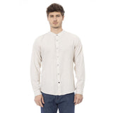 Baldinini Trend White Rayon Long Sleeve T-Shirt