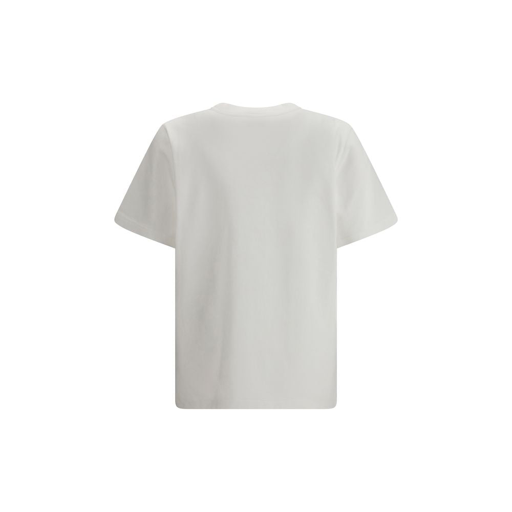 Casablanca White Cotton T-Shirt - Casa Way Orchid Logo
