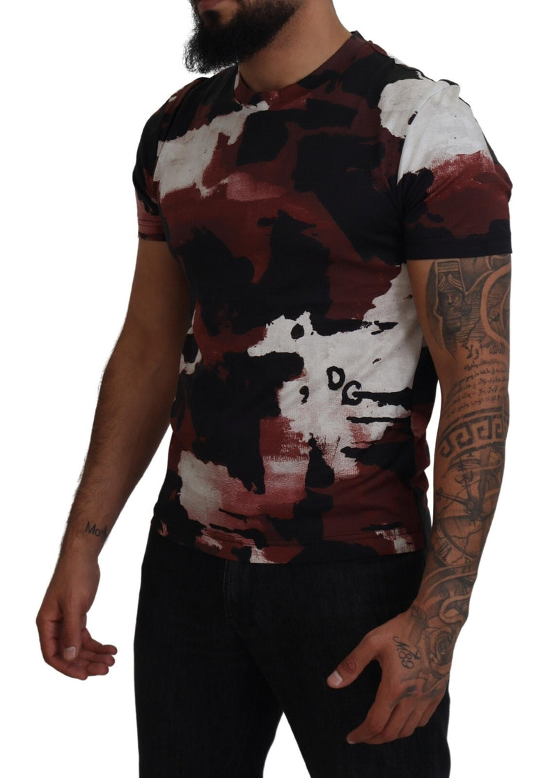 T-shirt Dolce &amp; Gabbana multicolore en coton tie-dye à col rond