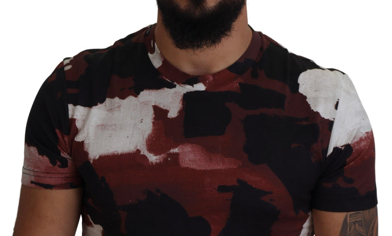T-shirt Dolce &amp; Gabbana multicolore en coton tie-dye à col rond