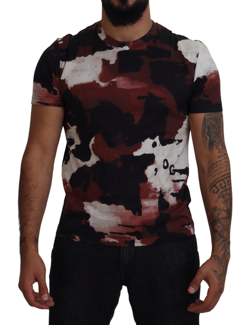 T-shirt Dolce &amp; Gabbana multicolore en coton tie-dye à col rond