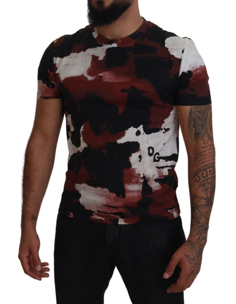 T-shirt Dolce &amp; Gabbana multicolore en coton tie-dye à col rond