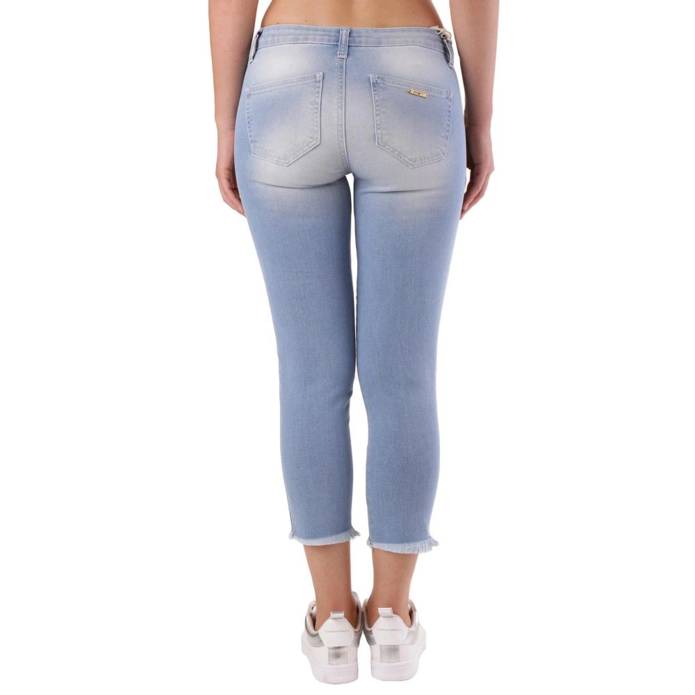Met Blue Cotton Cropped Jeans for Women - Size 25