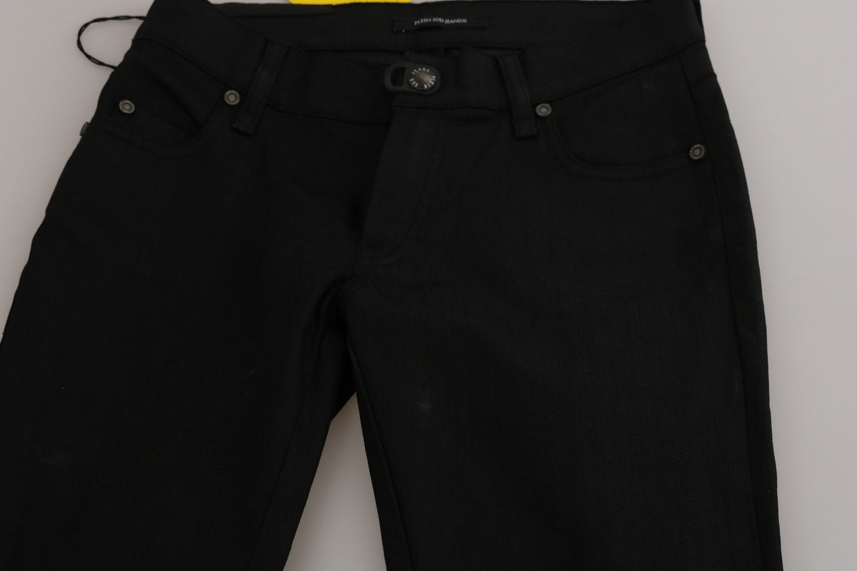 PLEIN SUD JENIUS Black Mid Waist Skinny Denim Jeans
