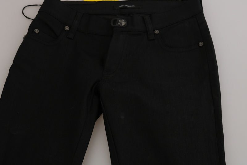 PLEIN SUD JENIUS Black Mid Waist Skinny Denim Jeans