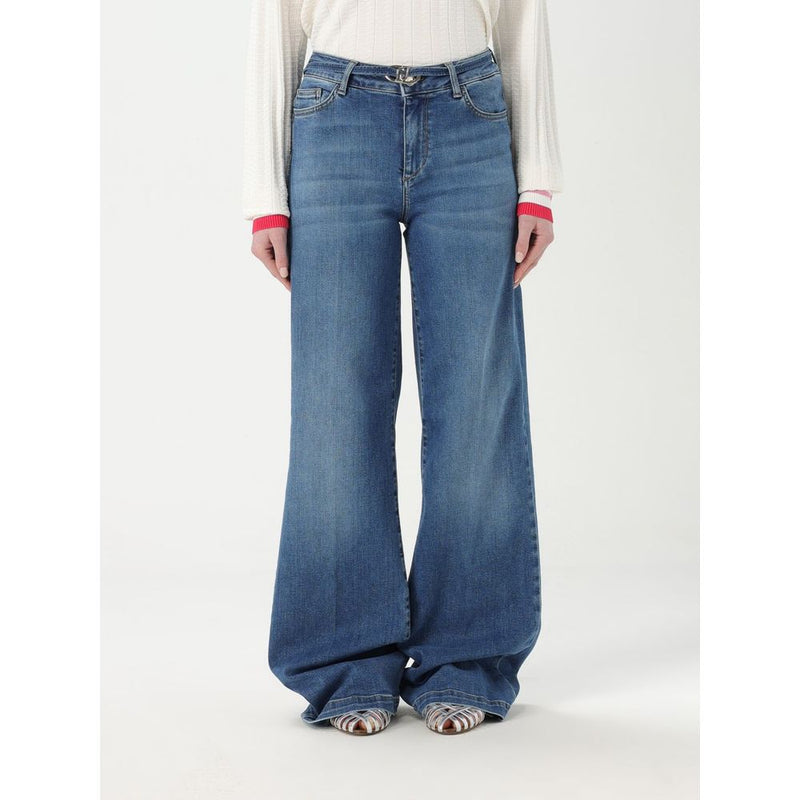 Liu Jo Blue Cotton Flared Jeans for Women - Trendy & Comfortable