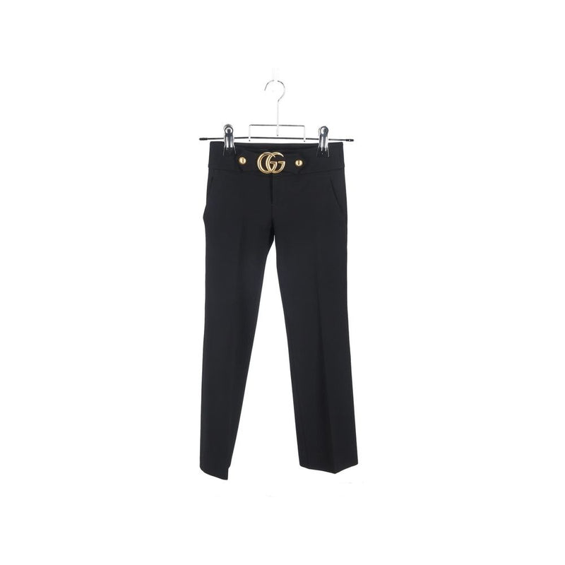 Gucci GG Marmont Black Viscose Wide Leg Trousers