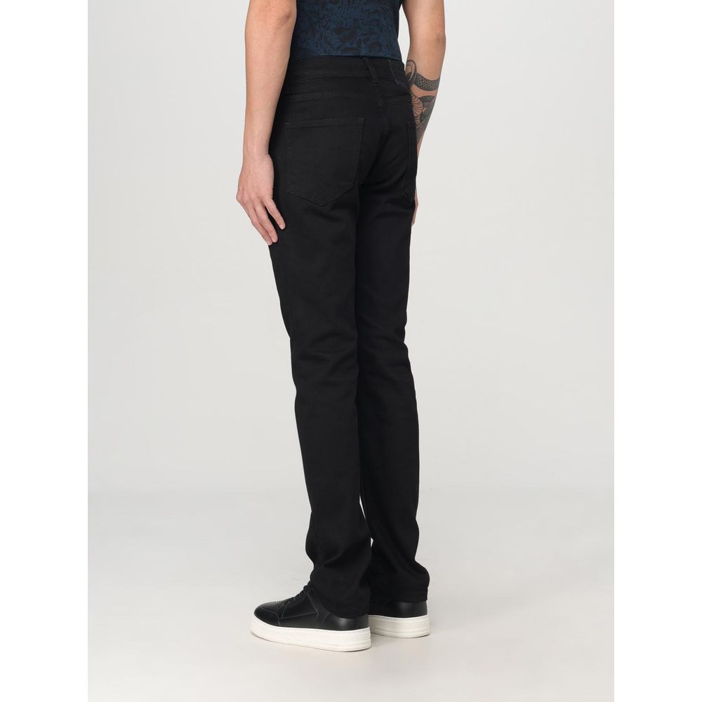 Jean droit en coton noir Just Cavalli