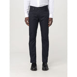 Pantalon décontracté en coton bleu Emporio Armani