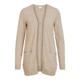 Vila Clothes Beige Viscose Cardigan for Women
