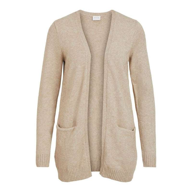 Vila Clothes Beige Viscose Cardigan for Women