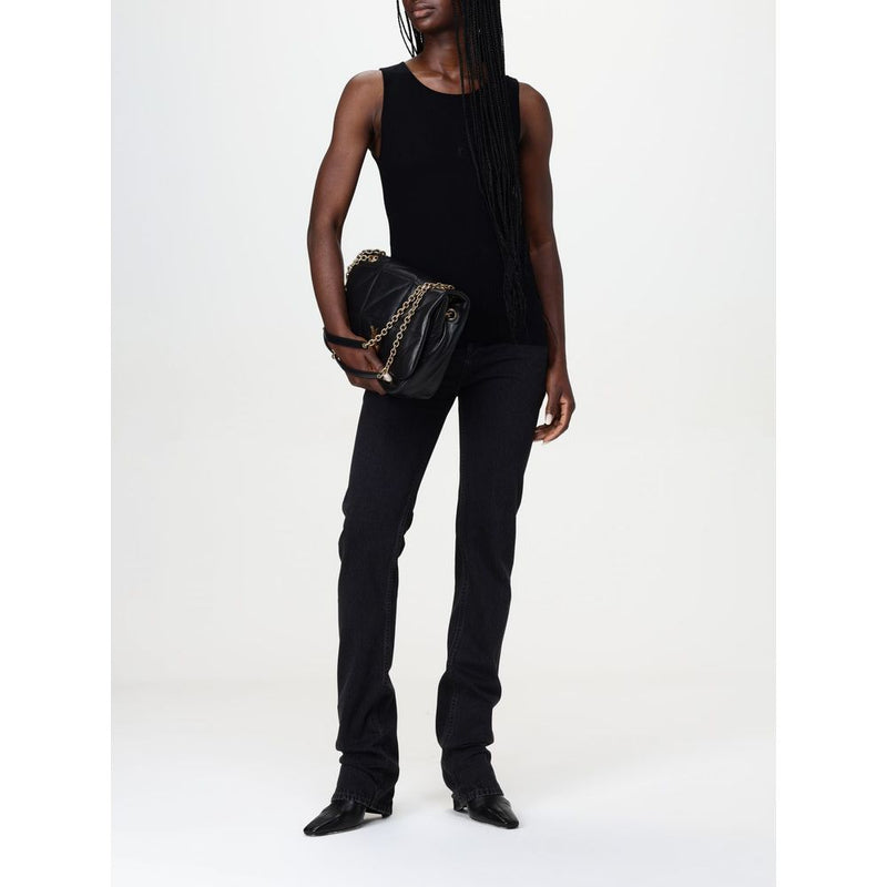 Saint Laurent Black Cotton Straight-Leg Jeans for Women