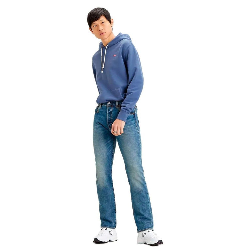 Levi's blauwe katoenen jeans met rechte pijpen