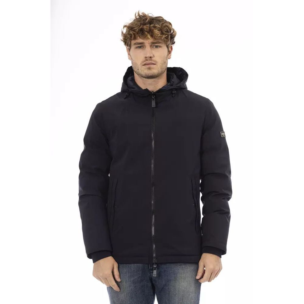 Baldinini Trend Blue Polyester Shell Jacket for Men
