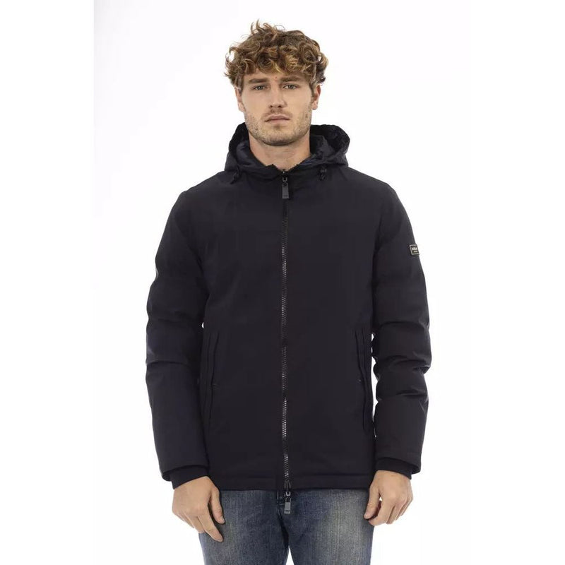 Baldinini Trend Blue Polyester Shell Jacket for Men
