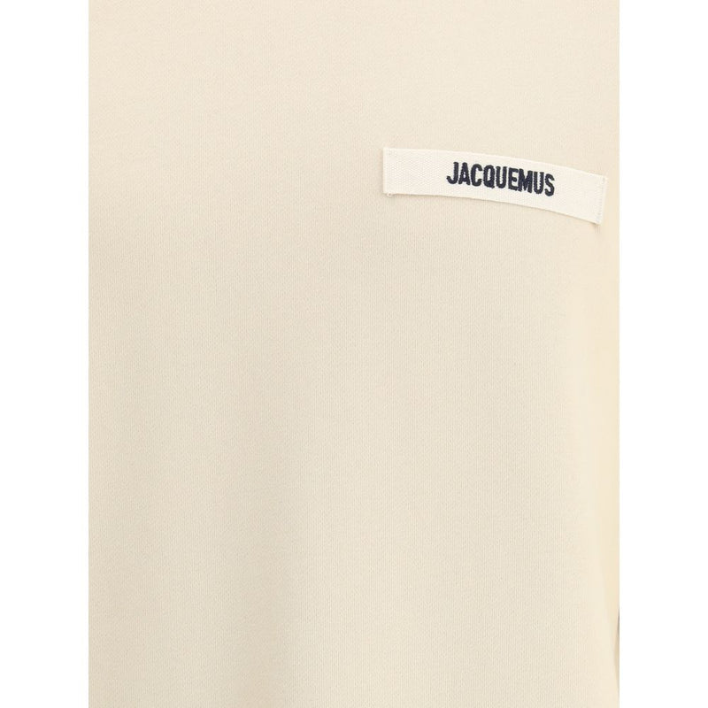 Sweat-shirt en coton beige Jacquemus