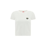 Kenzo White Cotton Sportswear T-Shirt with Wild Tiger Design