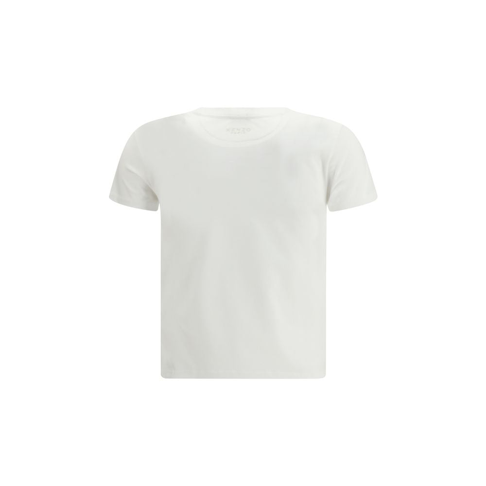 Kenzo White Cotton Sportswear T-Shirt with Wild Tiger Design