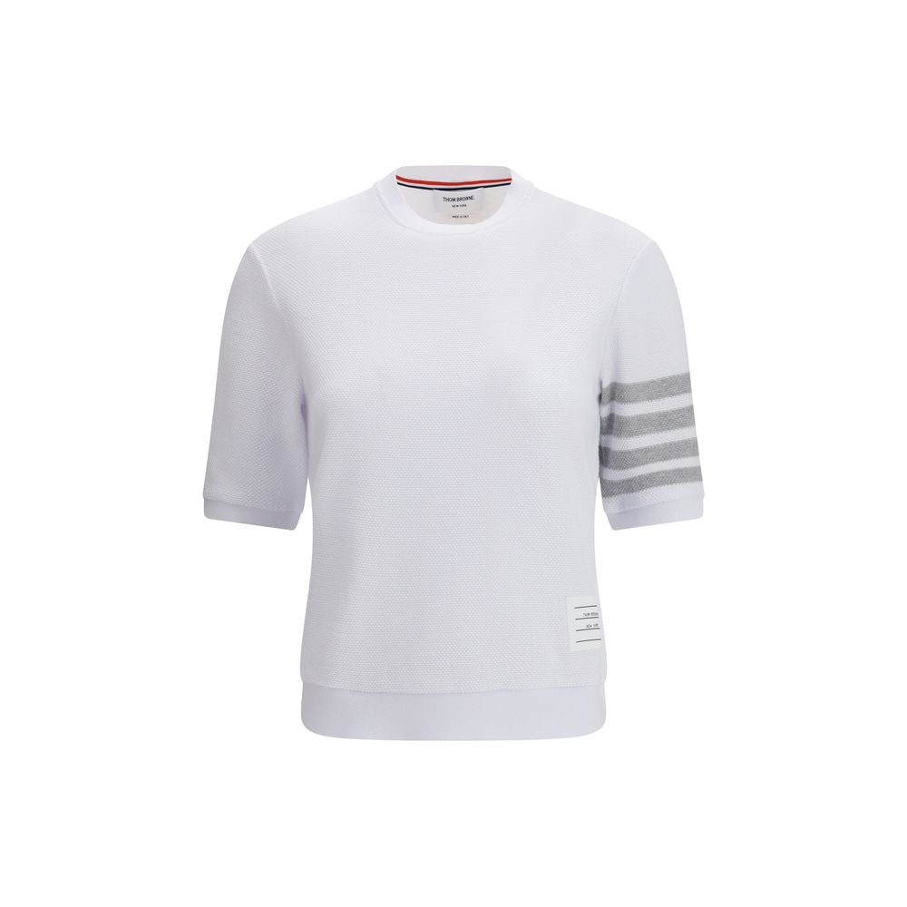 Thom Browne White Cotton Sportswear T-Shirt for Women - IT42 | L