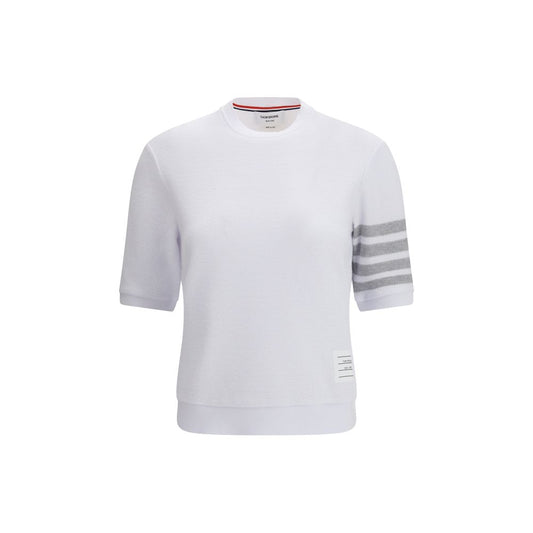 Thom Browne White Cotton Sportswear T-Shirt for Women - IT42 | L