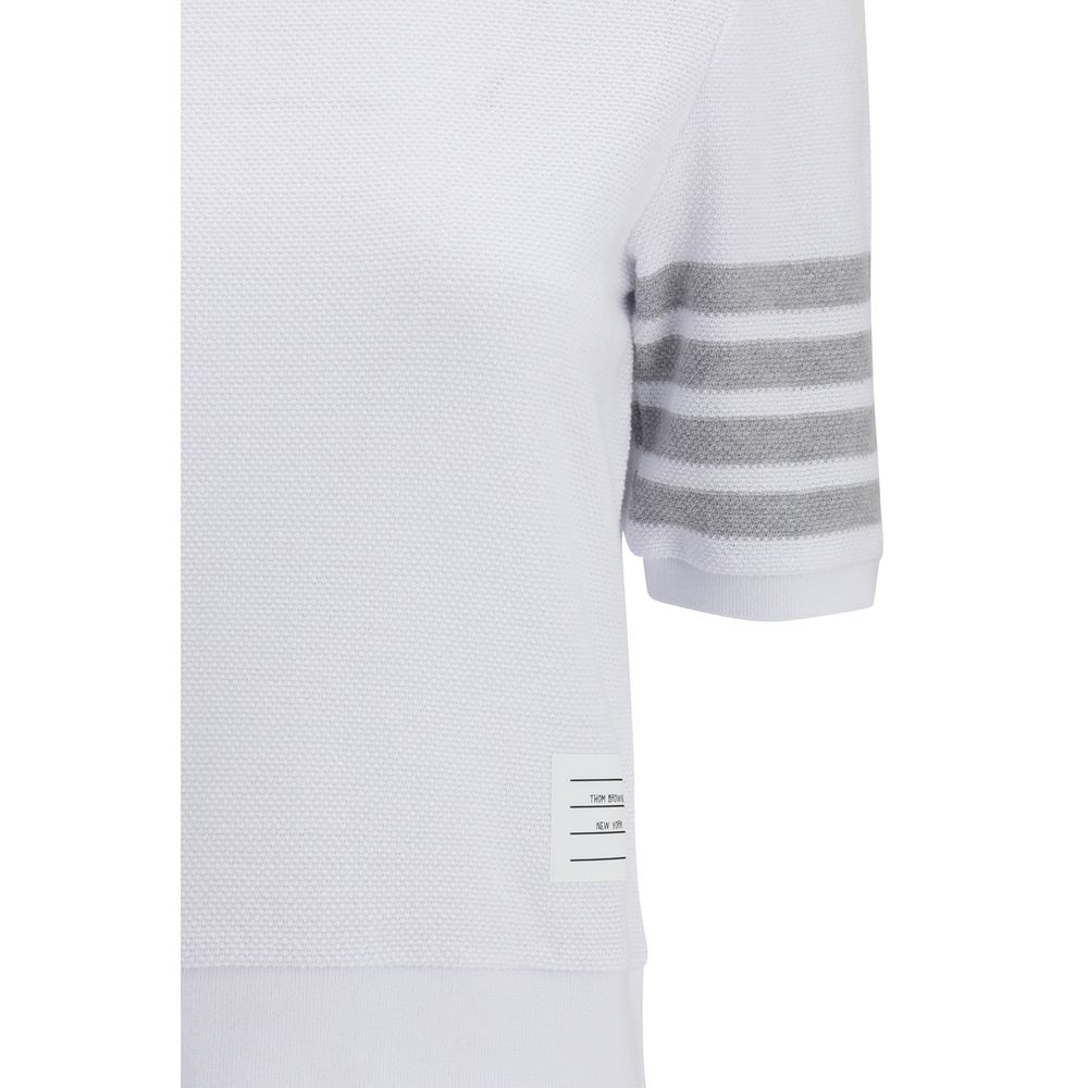 Thom Browne White Cotton Sportswear T-Shirt for Women - IT42 | L