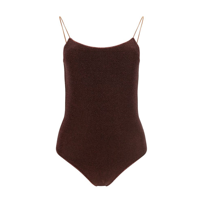 Oséree Lumière Maillot Brown One-Piece Swimsuit